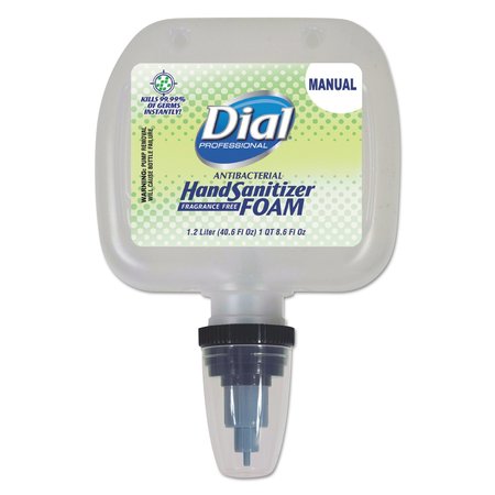 DIAL PROFESSIONAL Antibacterial Foaming Hand Sanitizer, 1.2L Refill, Fragrance-Free, PK3 1700005085